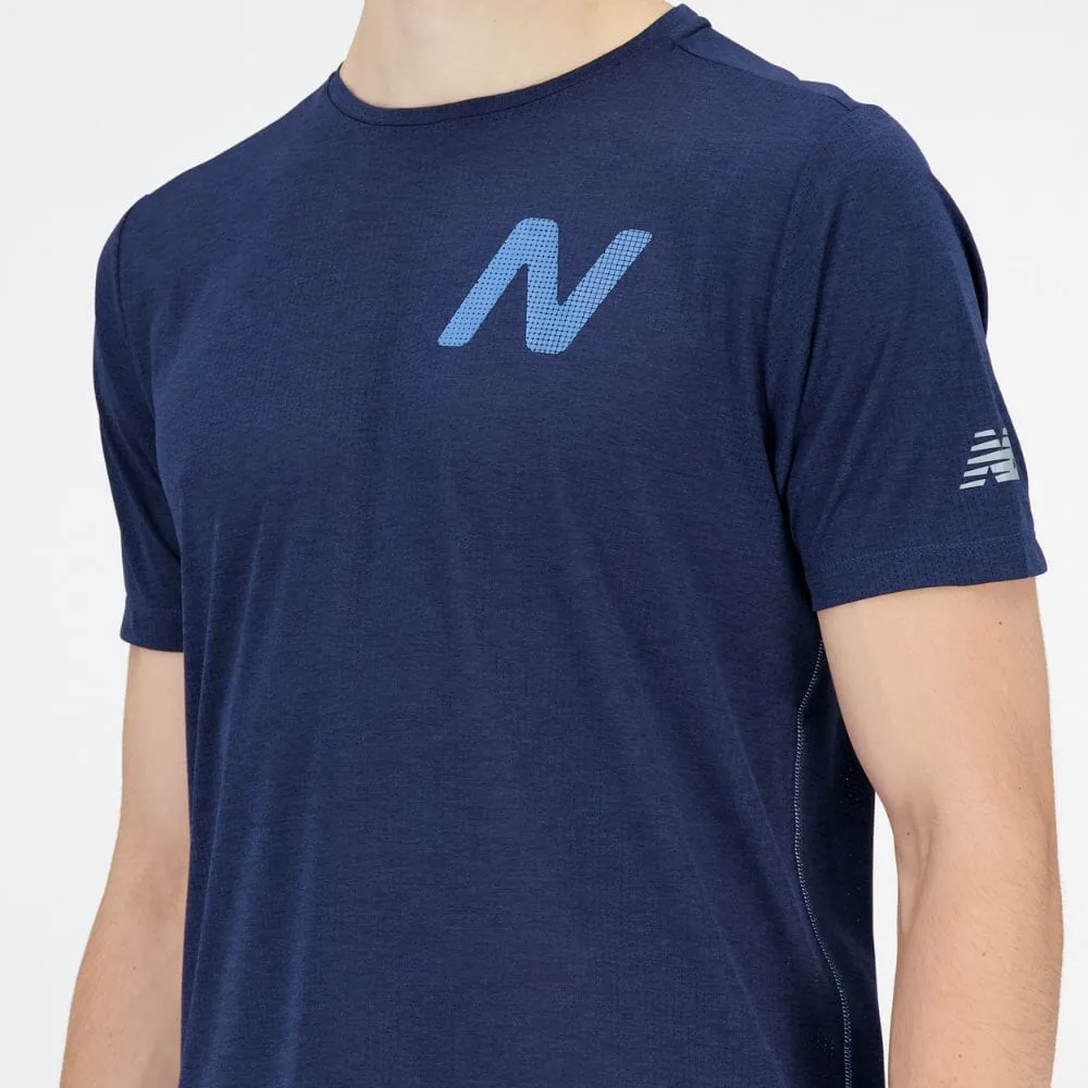 New Balance Men's Graphic Impact Run Short Sleeve