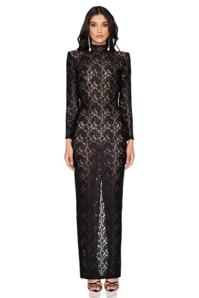 Nookie Roxana Long Sleeve Gown - Black