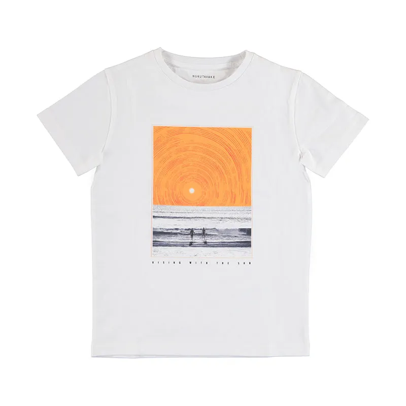 Nukutavake T-Shirt w/Beach Graphic _White 6020-10