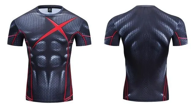 Robin Compression 'Teen Titans | Red X' Premium Short Sleeve Rashguard