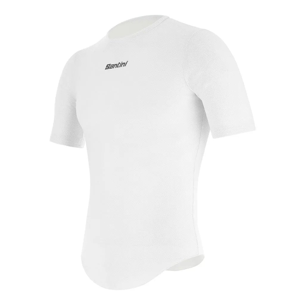 Santini Delta Cooling Short Sleeve Baselayer - White