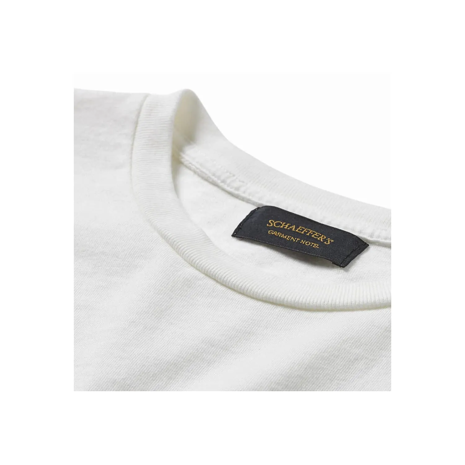 Schaeffer's Garment Hotel Ringspun Pocket Tee Vintage White