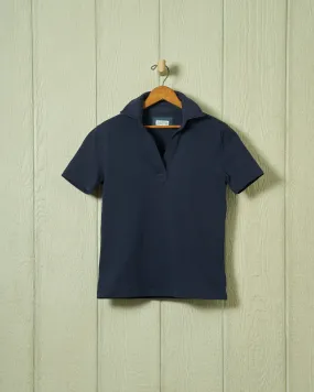 Short Sleeve Inlet Pullover in Navy