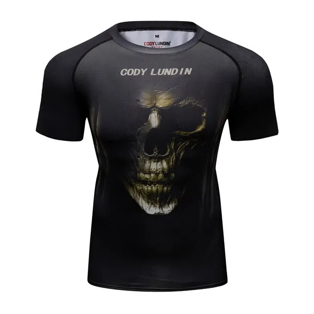 Skull Compression 'In the Shadows' Elite Short Sleeve Rashguard