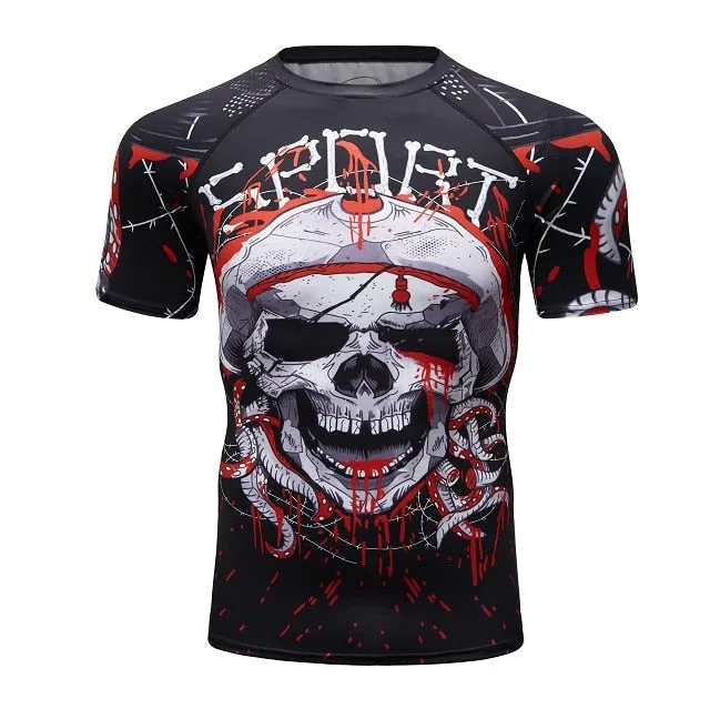 Skull Compression 'Kraken' Elite Short Sleeve Rashguard