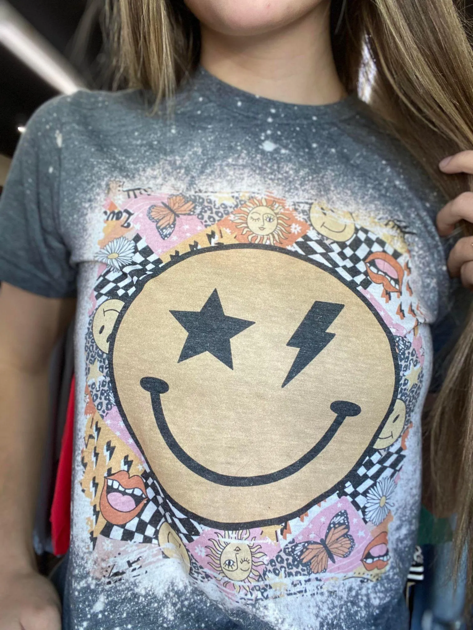 Smiley Bleach Tee