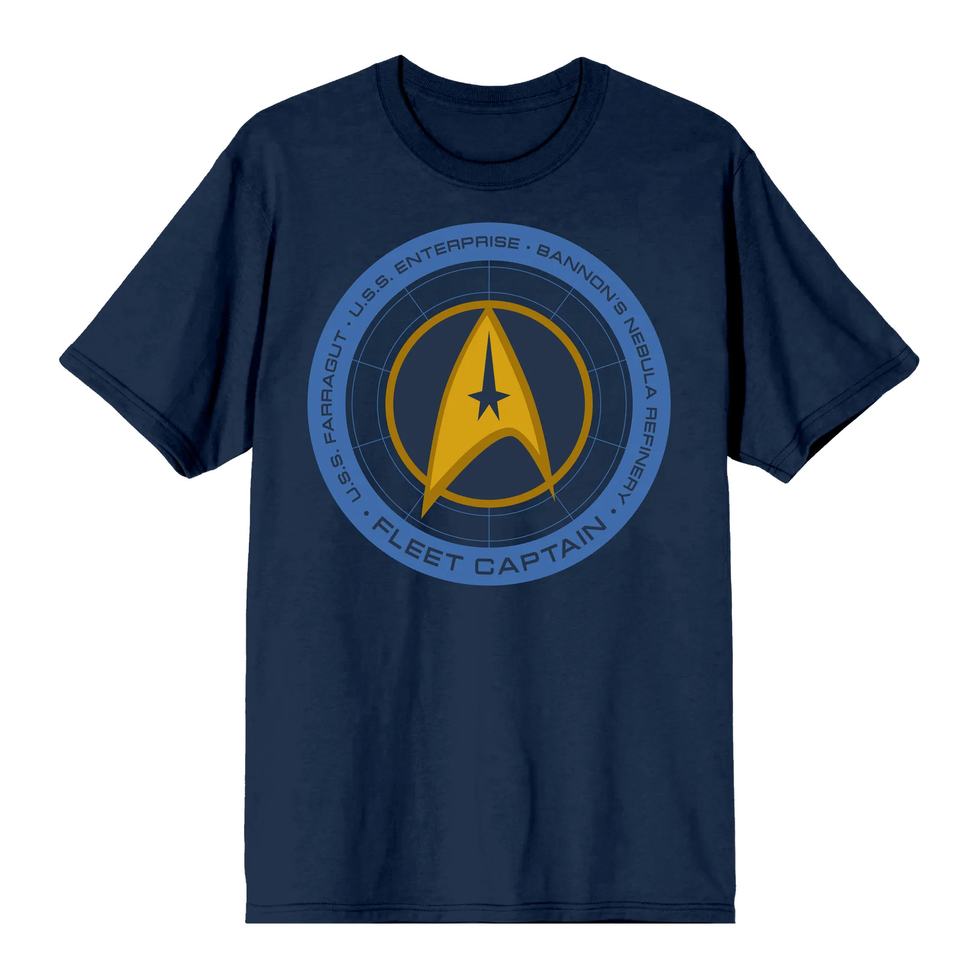 Star Fleet Captain Logo Navy Tee