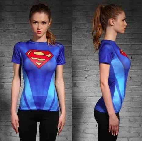 Supergirl 'Kara Zor-El' Compression Short Sleeve Rash Guard