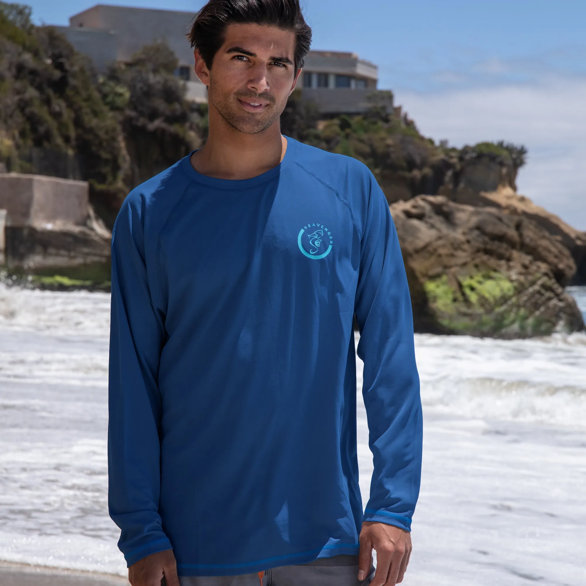 Trekker Unisex Rash Guard Long Sleeve Navy