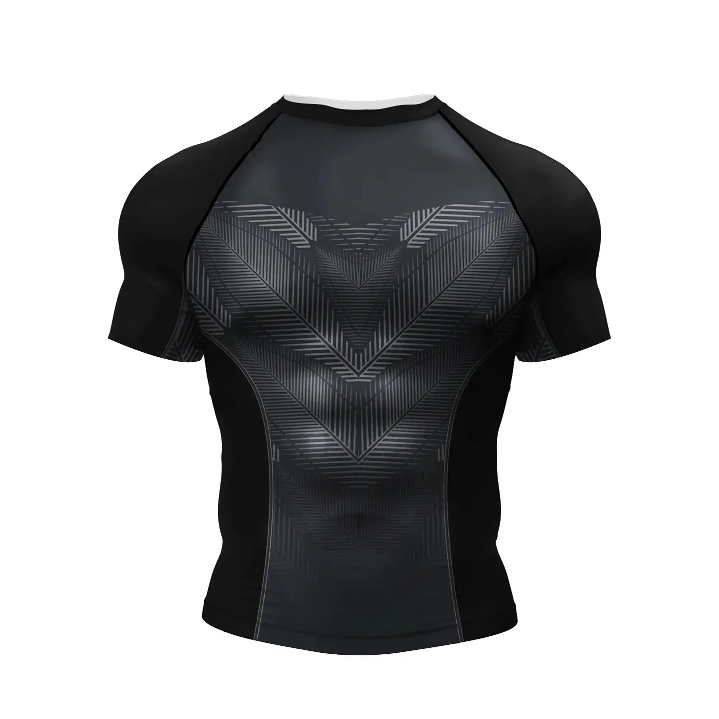 Tribal 'Carbon Fiber' Elite Short Sleeve Compression Rashguard