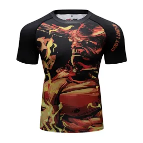 Warrior Compression 'Hell Boy' Elite Short Sleeve Rashguard