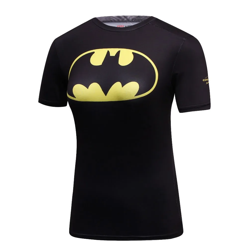 Women's Batman Compression 'Tim Burton' Short Sleeve Rashguard