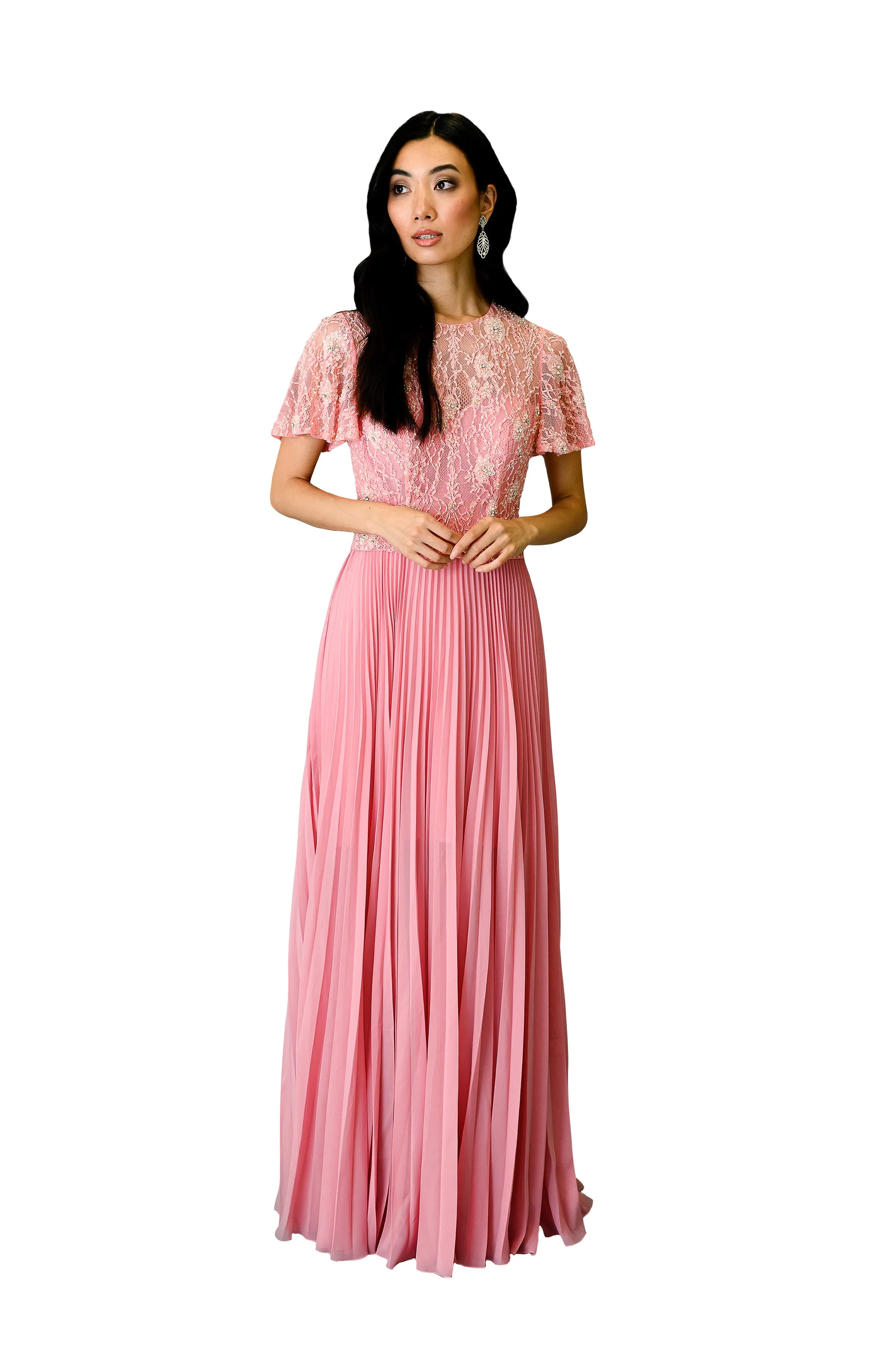 Women's Embroidered Pleated Dress