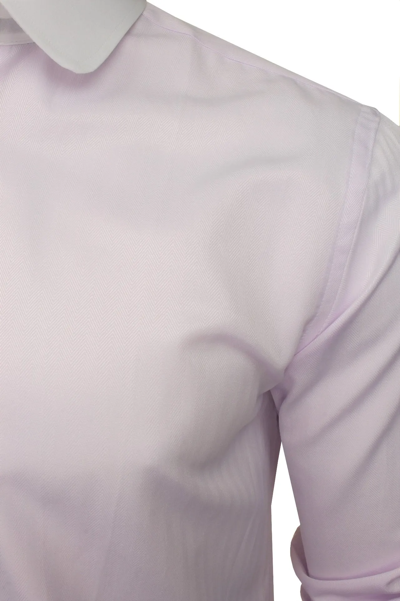 Xact Men's Club/ Penny Collar Shirt - White Contrast Collar & Cuffs